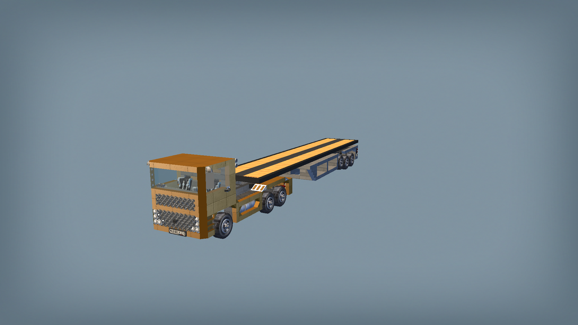 Semi truck (flatbed trailer) 03
