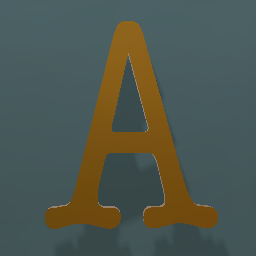 Shiny Bronze Letter U.Case A