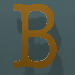 Shiny Bronze Letter U.Case B