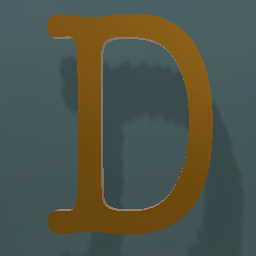 Shiny Bronze Letter U.Case D