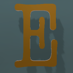 Shiny Bronze Letter U.Case E