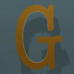 Shiny Bronze Letter U.Case G