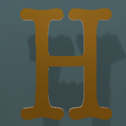 Shiny Bronze Letter U.Case H