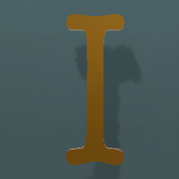 Shiny Bronze Letter U.Case I