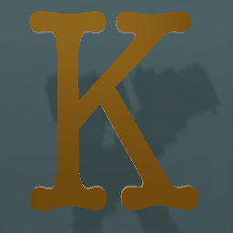 Shiny Bronze Letter U.Case K