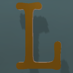 Shiny Bronze Letter U.Case L