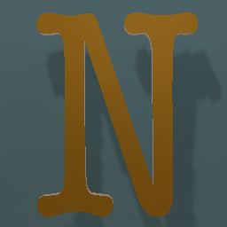 Shiny Bronze Letter U.Case N