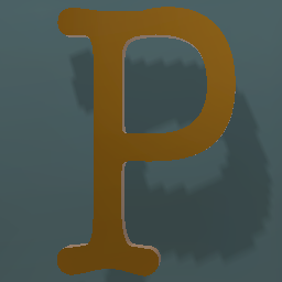Shiny Bronze Letter U.Case P