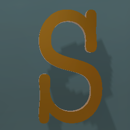 Shiny Bronze Letter U.Case S