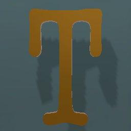 Shiny Bronze Letter U.Case T