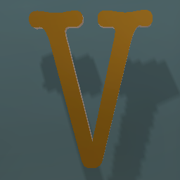 Shiny Bronze Letter U.Case V