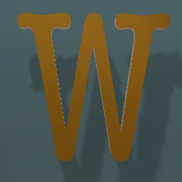 Shiny Bronze Letter U.Case W