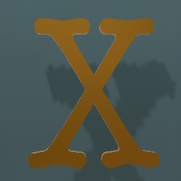 Shiny Bronze Letter U.Case X