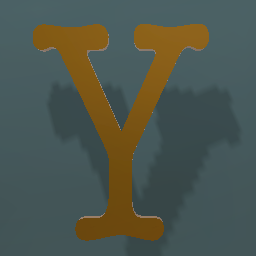 Shiny Bronze Letter U.Case Y