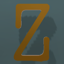 Shiny Bronze Letter U.Case Z