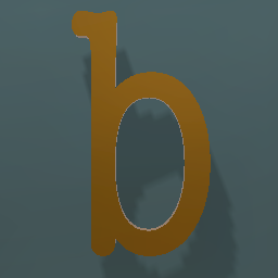 Shiny Bronze Letter L.Case b