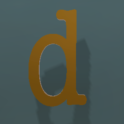 Shiny Bronze Letter L.Case d