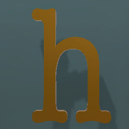 Shiny Bronze Letter L.Case h