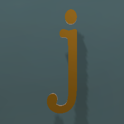 Shiny Bronze Letter L.Case j