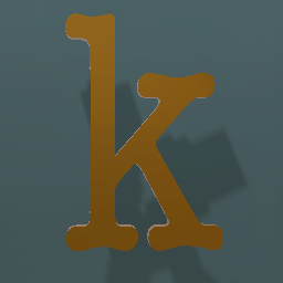 Shiny Bronze Letter L.Case k