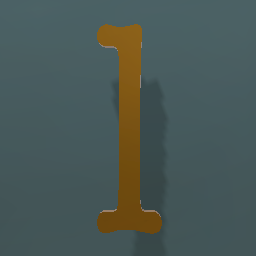 Shiny Bronze Letter L.Case l