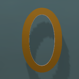 Shiny Bronze Number 0