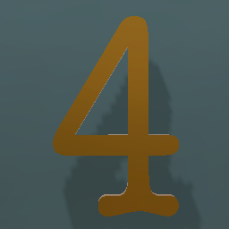 Shiny Bronze Number 4