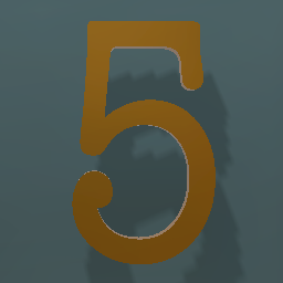 Shiny Bronze Number 5