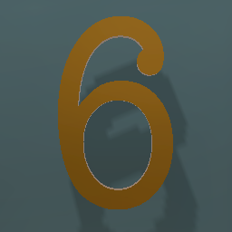 Shiny Bronze Number 6