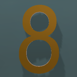 Shiny Bronze Number 8