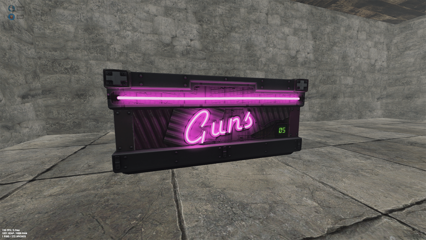 Neon Gun Storage