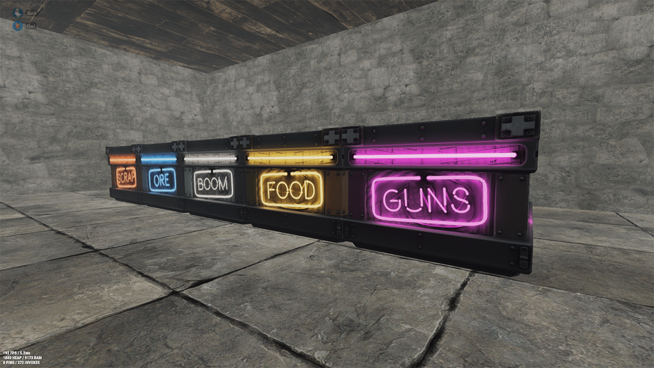 Neon Gun Storage