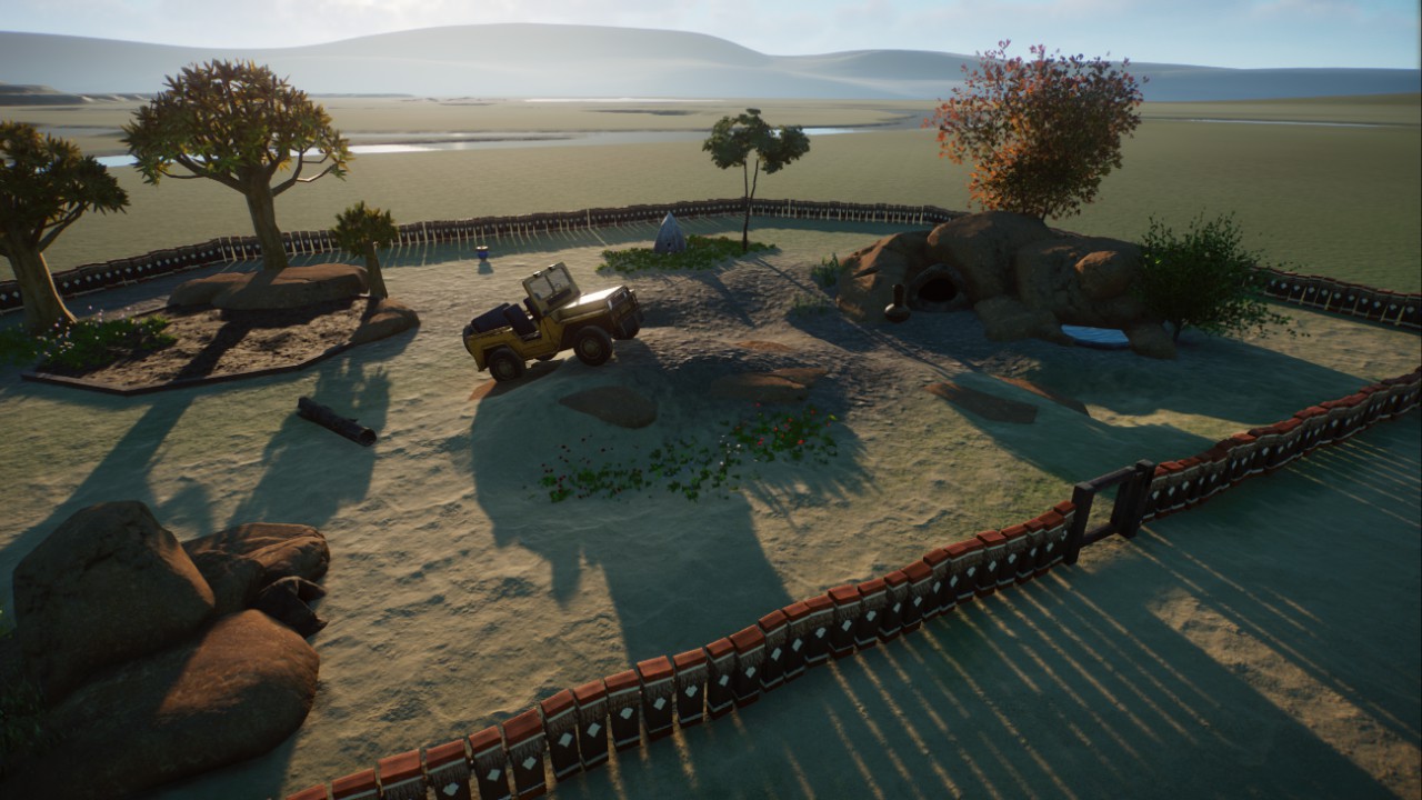 Aardvark and meerkat habitat