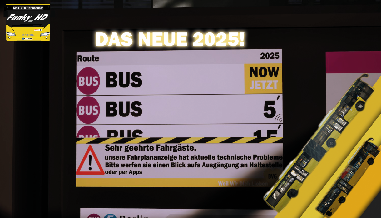 BVG Haltestelle-Anzeige | BVG | Anzeige | 2025!