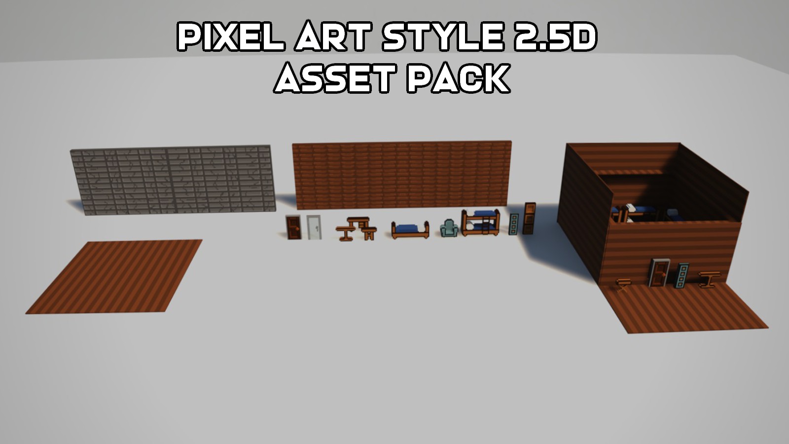 Pixel art 2.5d stlye asset pack