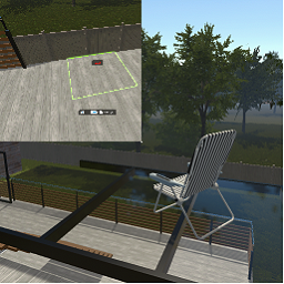 Glass ceiling 25x25cm corner (updated for second floor)