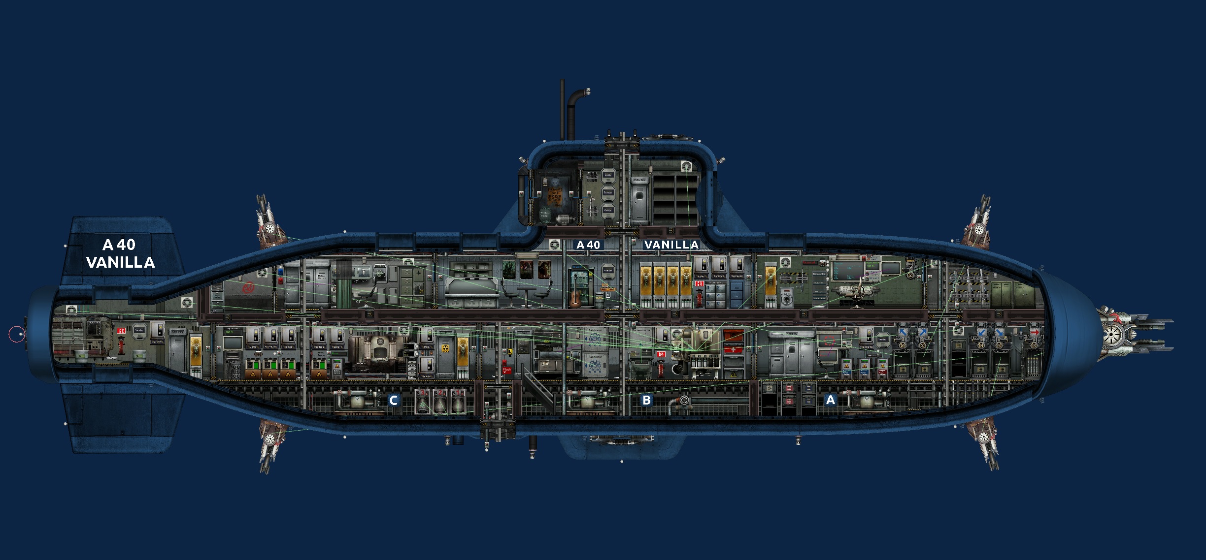 Vanilla A40 with Research Lab – Barotrauma Mod