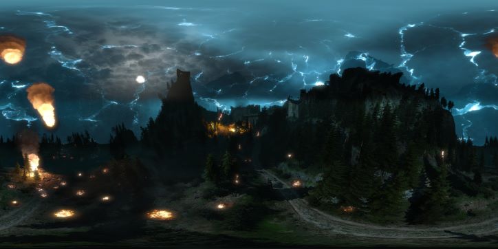The Witcher 3 Fire from the sky