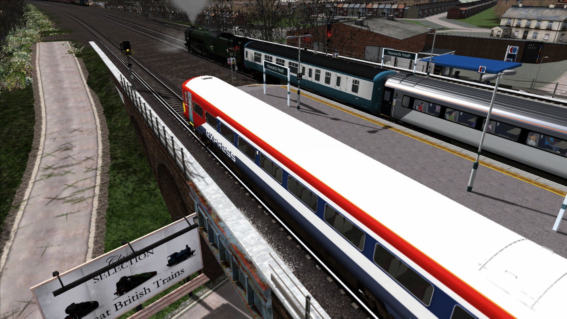 Class 442 Diesel Gatwick Express Brighton to Norwood Junction Lunchtime Flyer in Autumn weather
