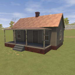Old deep south double pen house