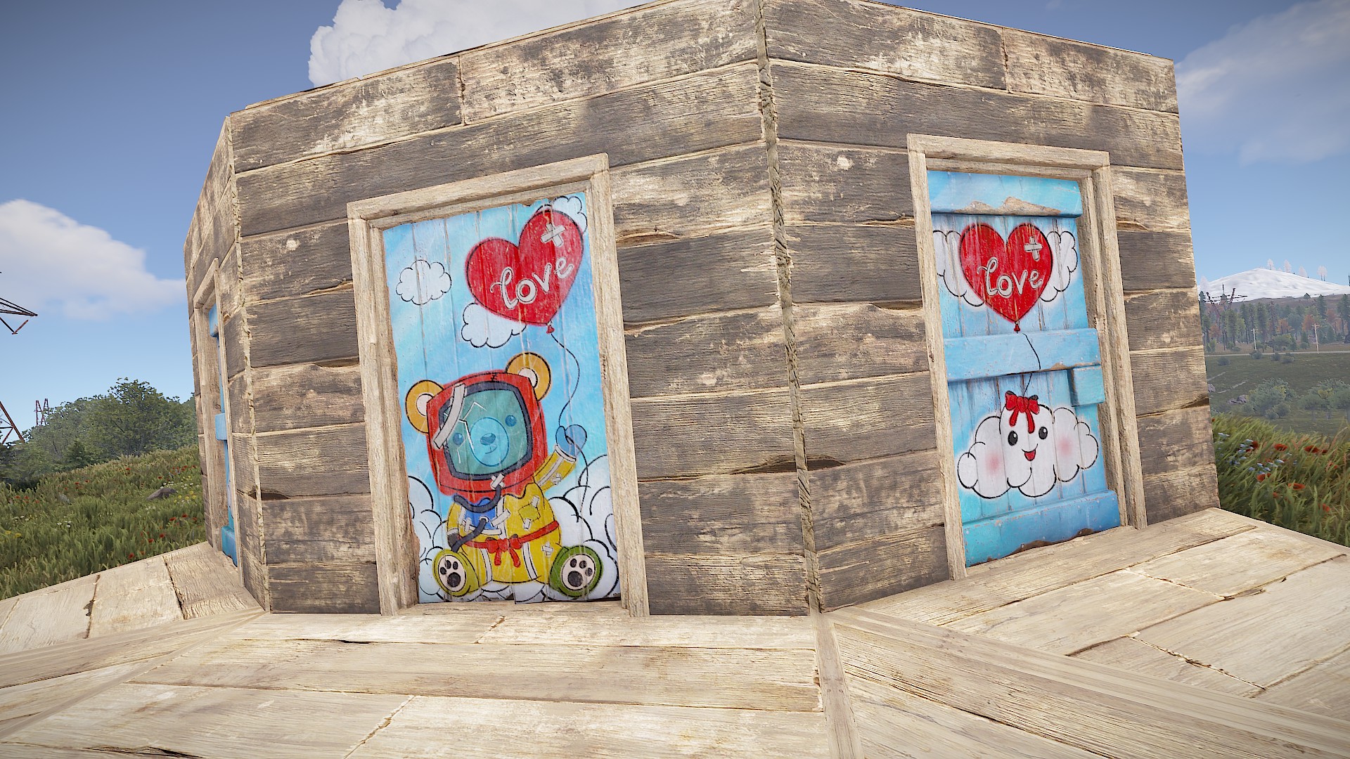 Teddy Love Wooden Door