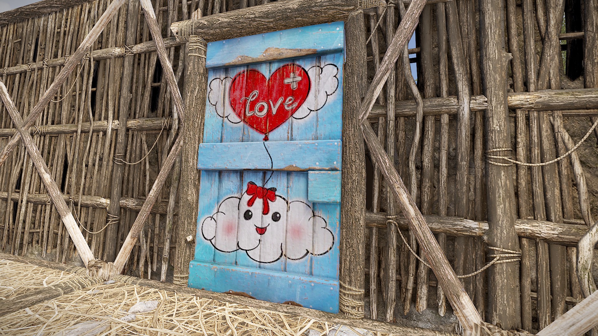 Teddy Love Wooden Door