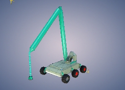 crane with a sution cup