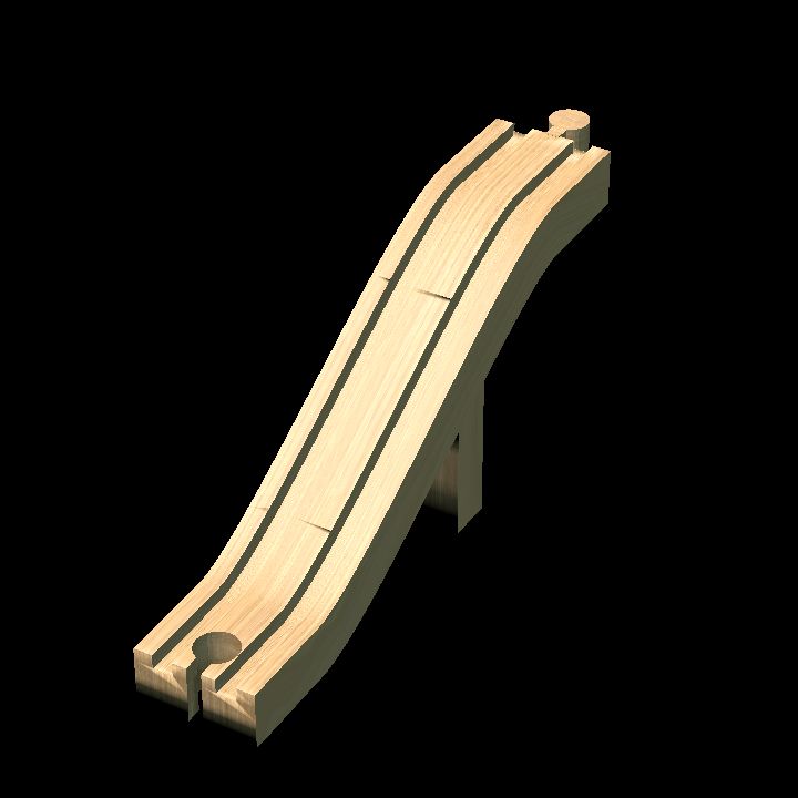 Wooden track steep rise mtop