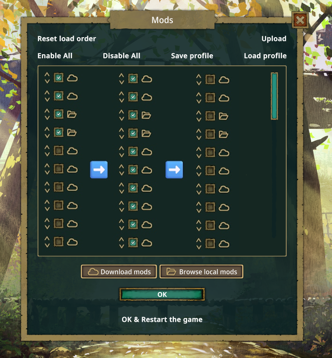 Toggle All Mods & Profiles [U6 + U7 ✅]