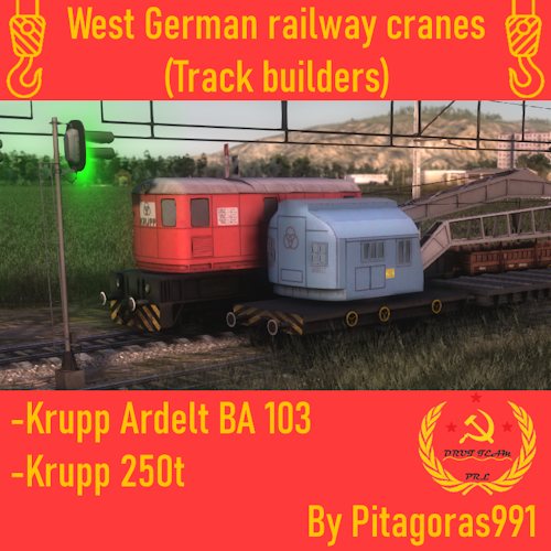 West-german railway cranes (track builders)