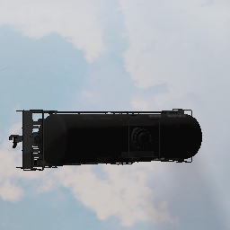 Tanque de trem tombado