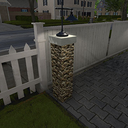 Driveway Pilaster 001 Slate Stone