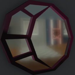 Metallic Rose Frame Moon Mirror