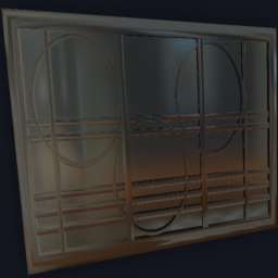 Modern Framed Mirror Art-Silver
